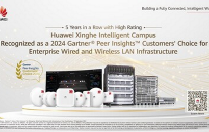 Společnost Huawei získala v žebříčku Gartner® Peer Insights™ 2024 ocenění Customer’s Choice v oblasti pevné a bezdrátové firemní LAN infrastruktury